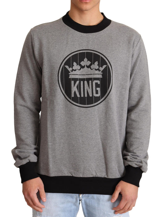 Maglione pullover in cotone grigio Crown King