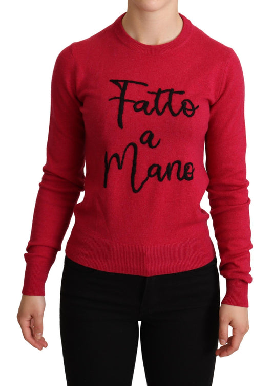 Dolce &amp; Gabbana Schicker Pullover mit Rundhalsausschnitt aus einer Kaschmirmischung in Rosa