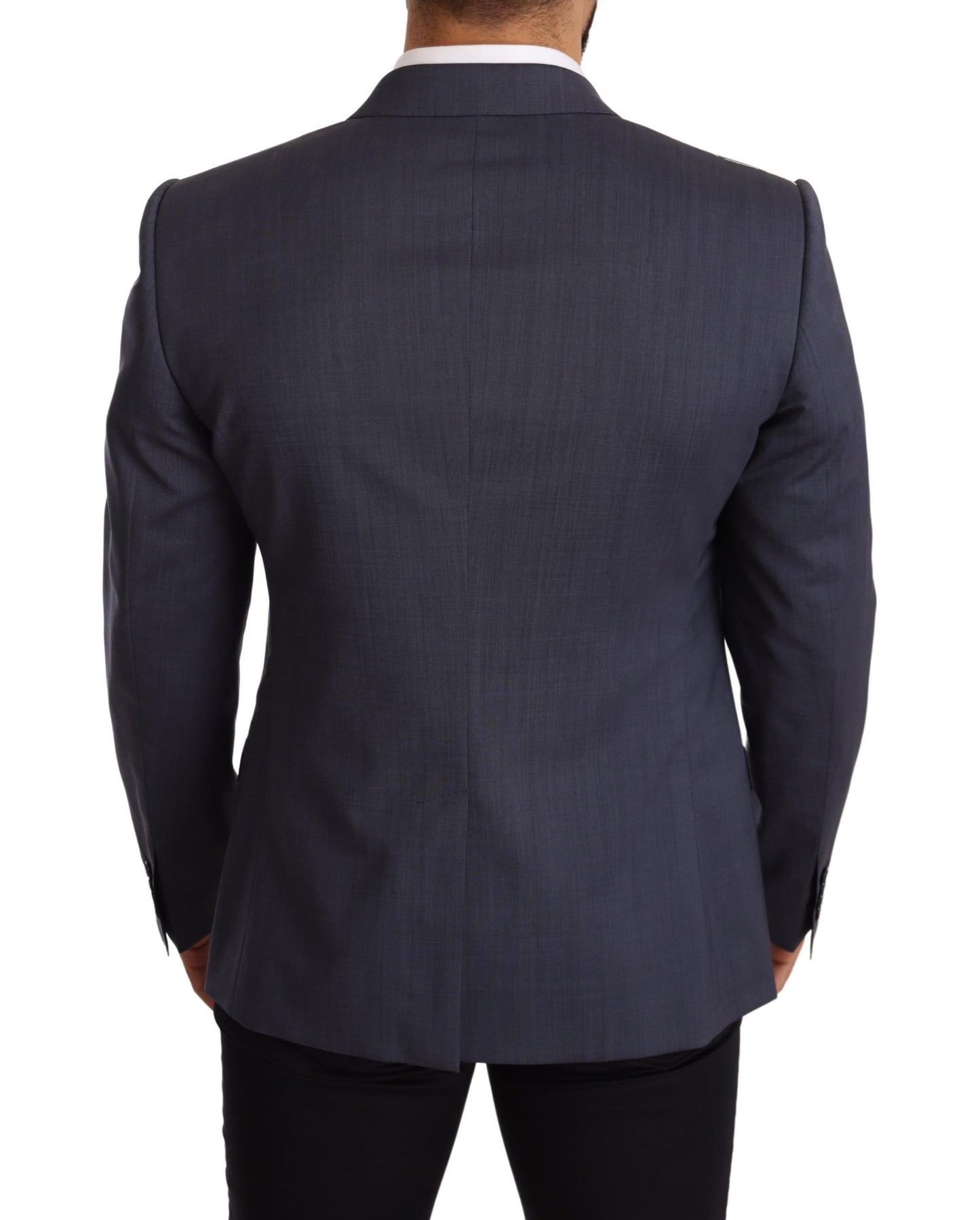 Blauer Woll-Slim-Fit-Jackenmantel MARTINI-Blazer