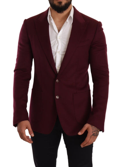 Blazer giacca cappotto slim fit in cashmere marrone