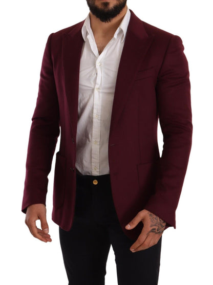 Blazer giacca cappotto slim fit in cashmere marrone