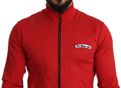 Maglione elasticizzato con cerniera rosso DG Motor Club