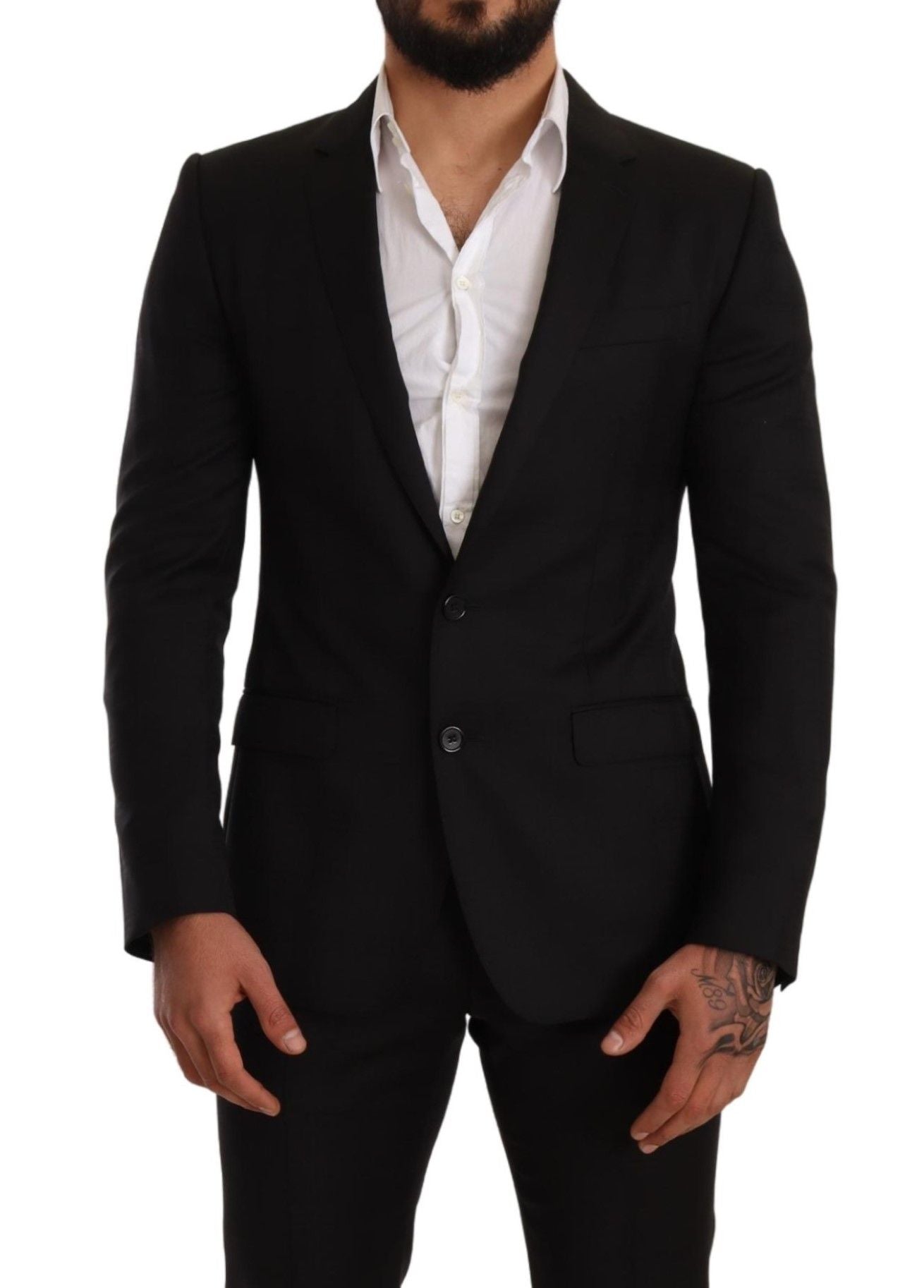 Abito 2 pezzi MARTINI SLIM FIT a quadri neri