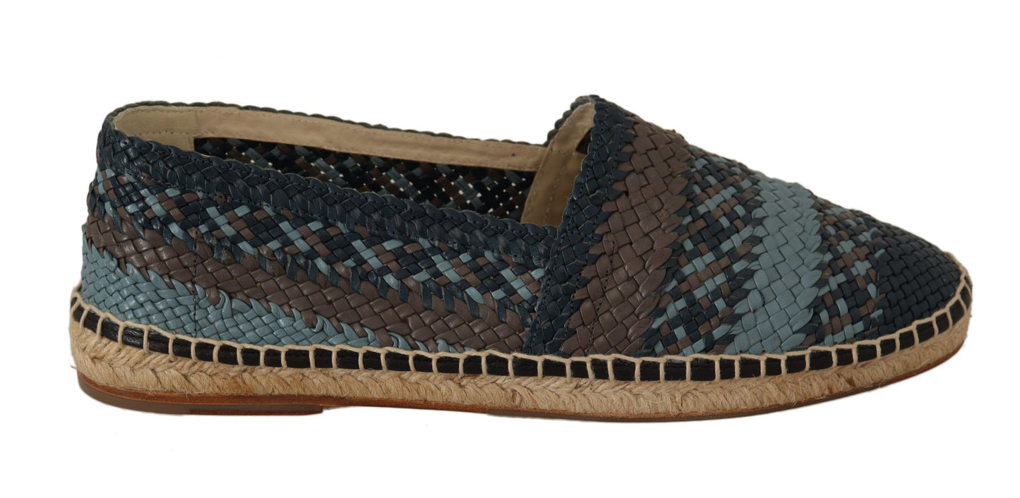 Scarpe espadrillas Buffalo blu grigio slip on