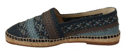 Scarpe espadrillas Buffalo blu grigio slip on