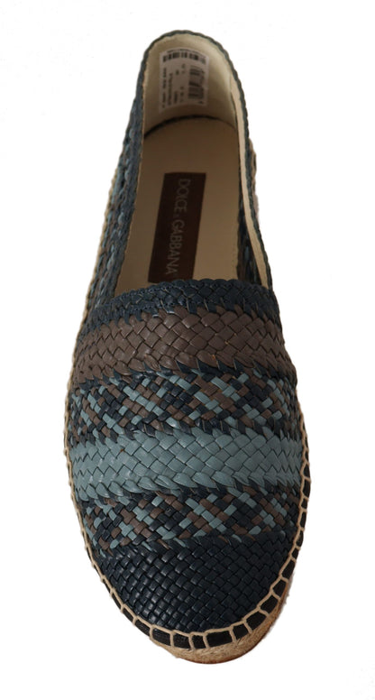 Scarpe espadrillas Buffalo blu grigio slip on