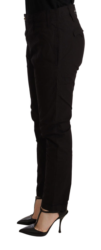 Pantalon skinny noir taille moyenne, coupe BAGGY