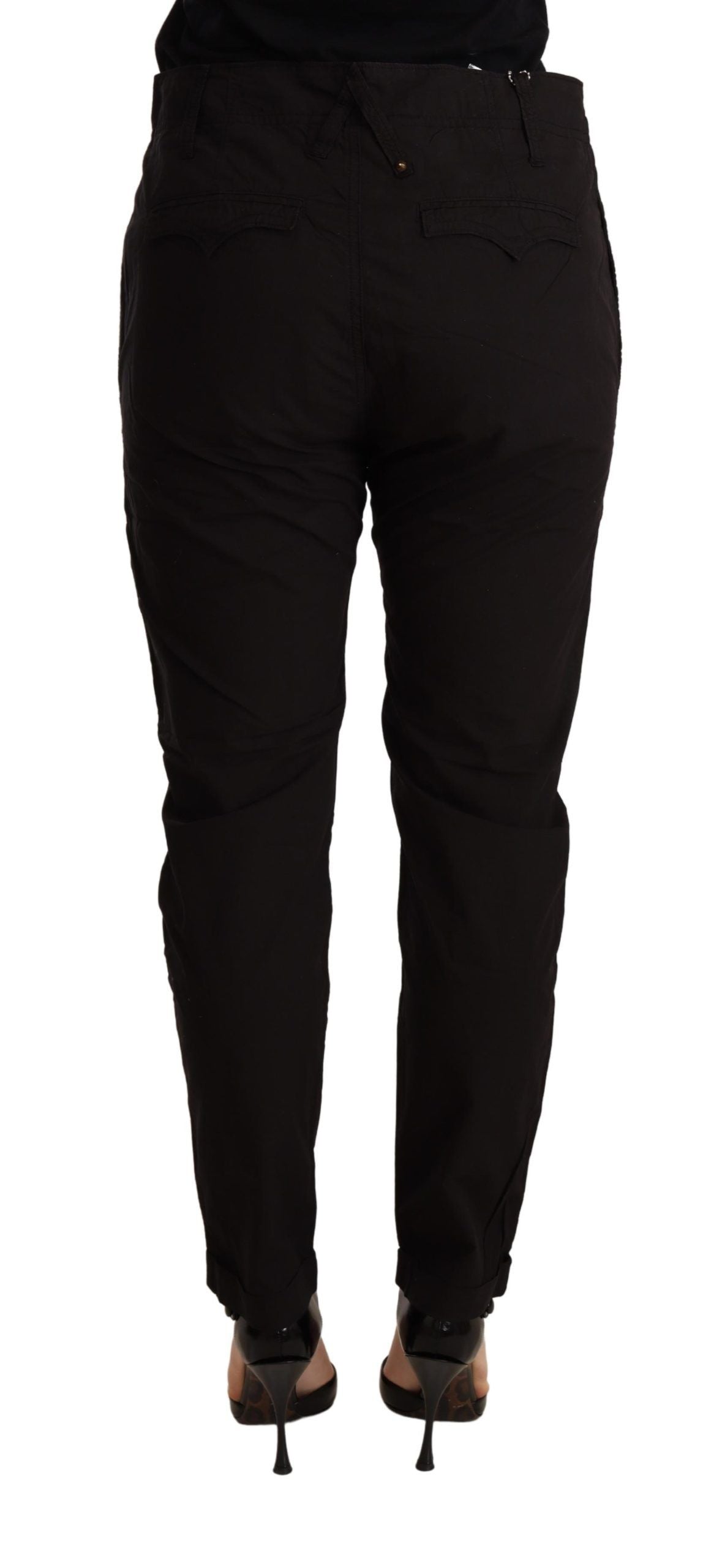 Pantalon skinny noir taille moyenne, coupe BAGGY