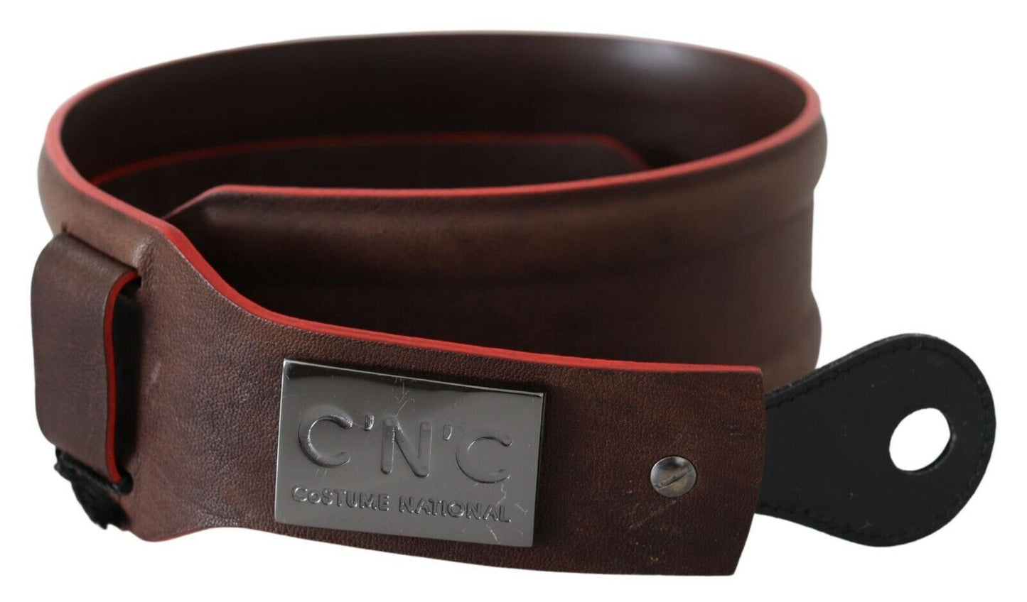 Ceinture en cuir véritable marron foncé