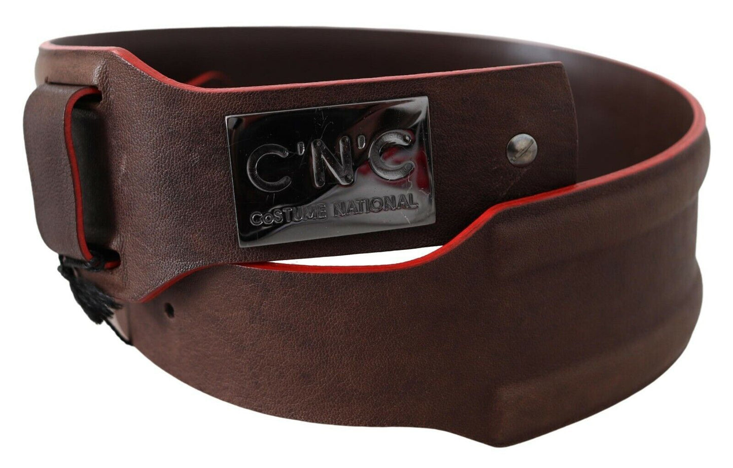 Ceinture en cuir véritable marron foncé