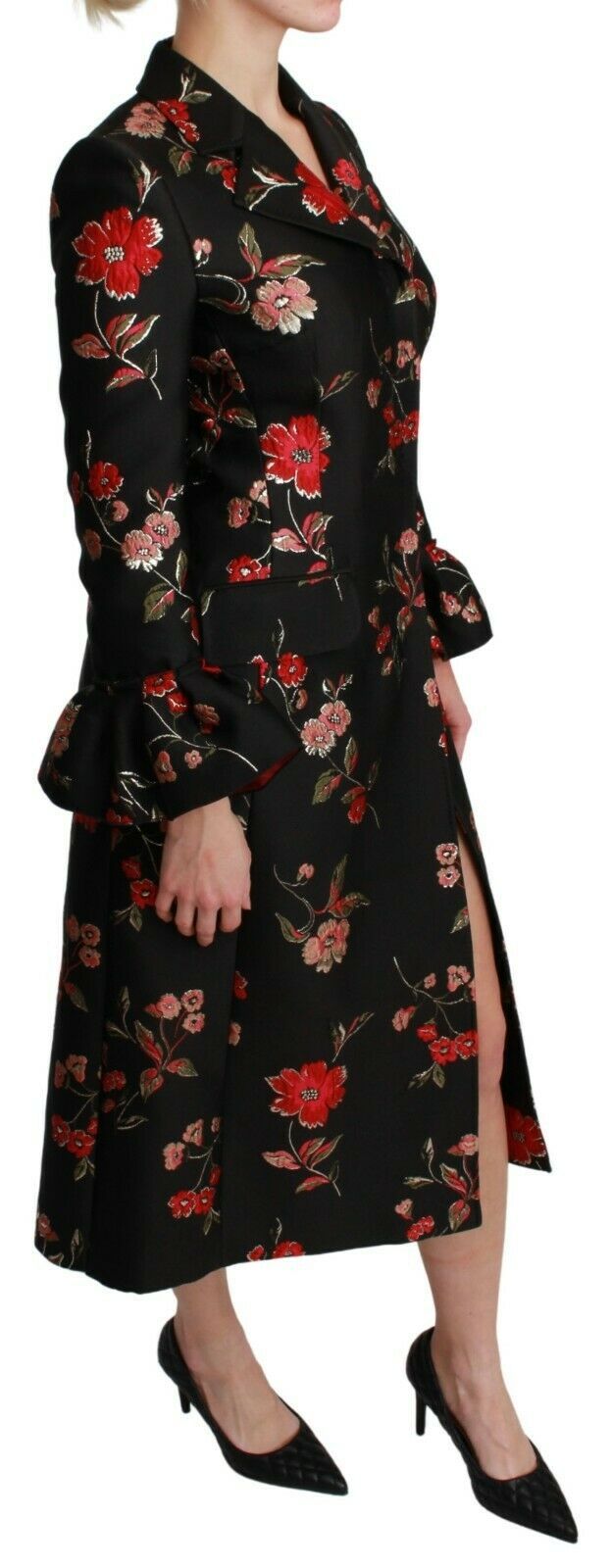 Dolce &amp; Gabbana – Eleganter Trenchcoat mit Blumenstickerei