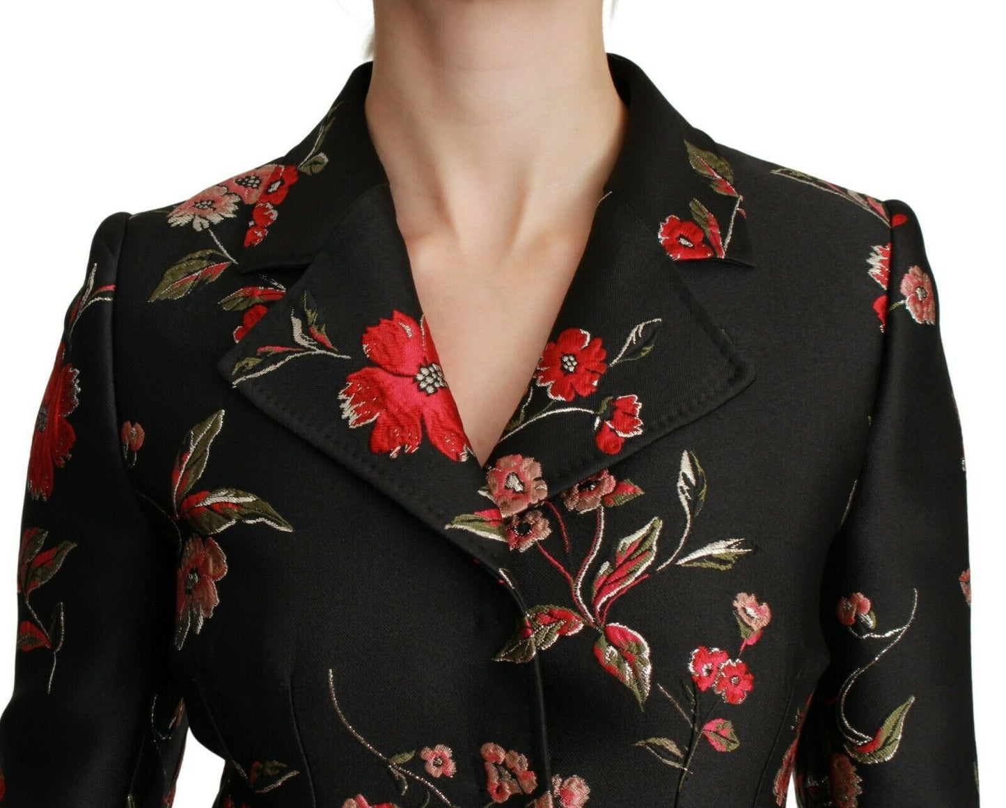 Dolce &amp; Gabbana – Eleganter Trenchcoat mit Blumenstickerei