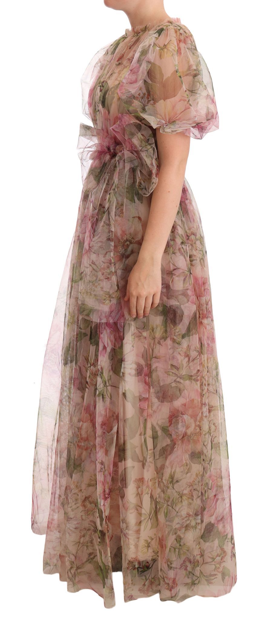 Dolce & Gabbana Floral Print Nylon Maxi Dress