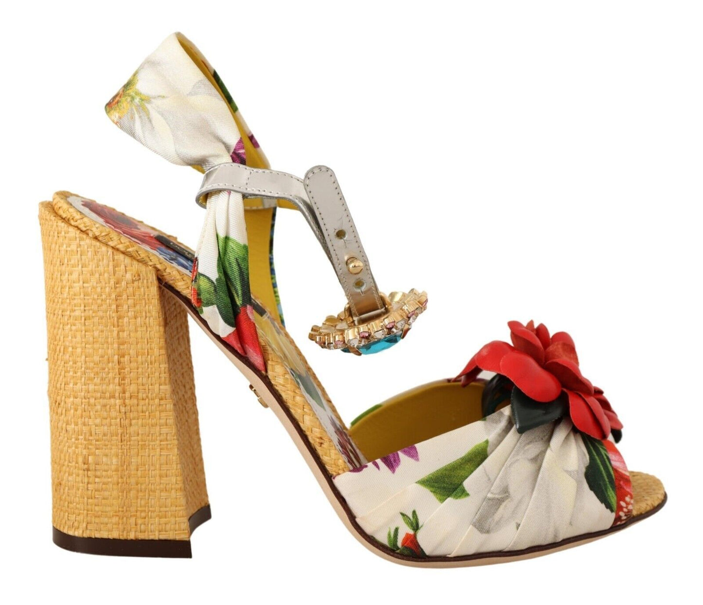 Sandales Keira en cristal multicolores, chaussures en soie