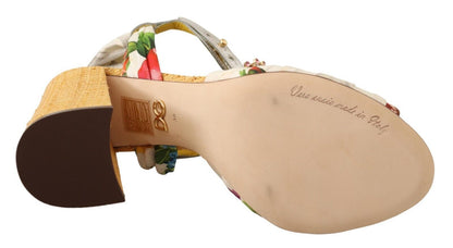 Sandales Keira en cristal multicolores, chaussures en soie