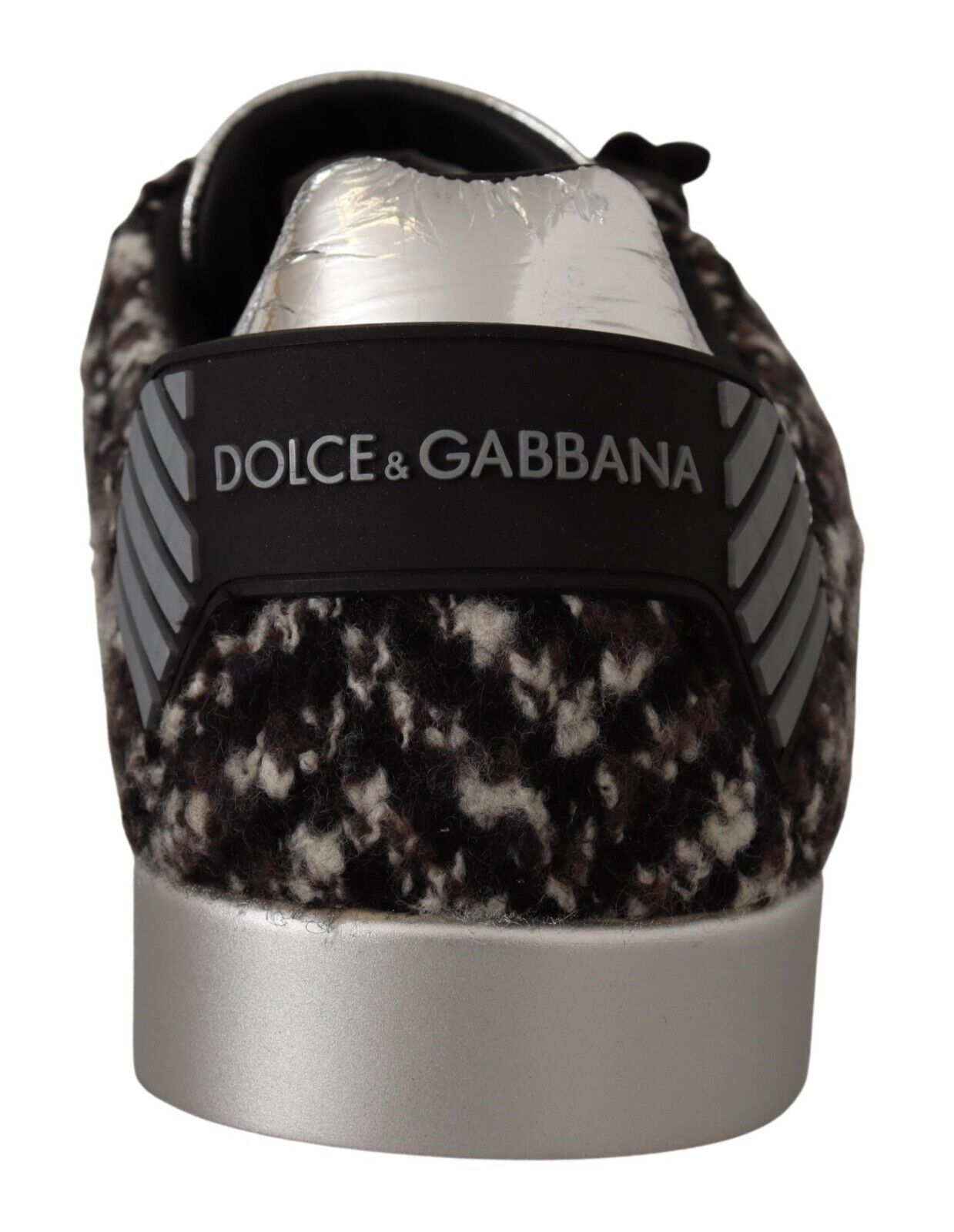 Dolce &amp; Gabbana Silberne Eleganz-Leder-Sneakers