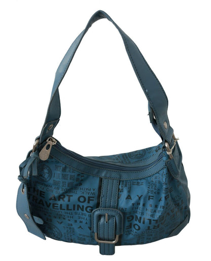 Schulterhandtasche, bedruckt, Damen-Geldbörse, Blau