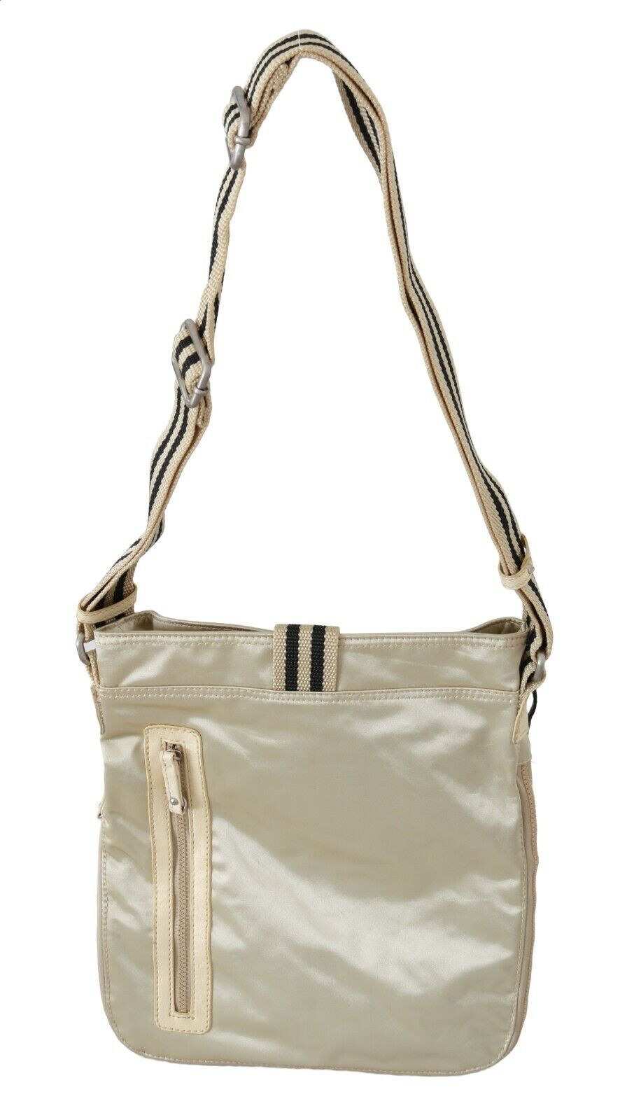 Beige Handtasche Schultertasche Stoff Geldbörse