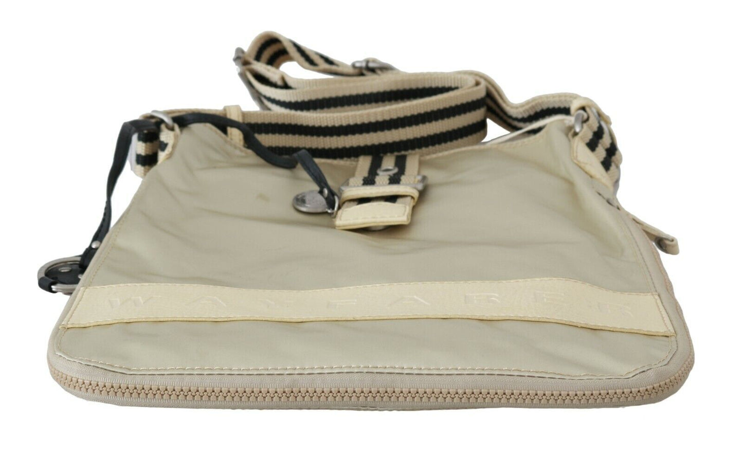 Beige Handtasche Schultertasche Stoff Geldbörse