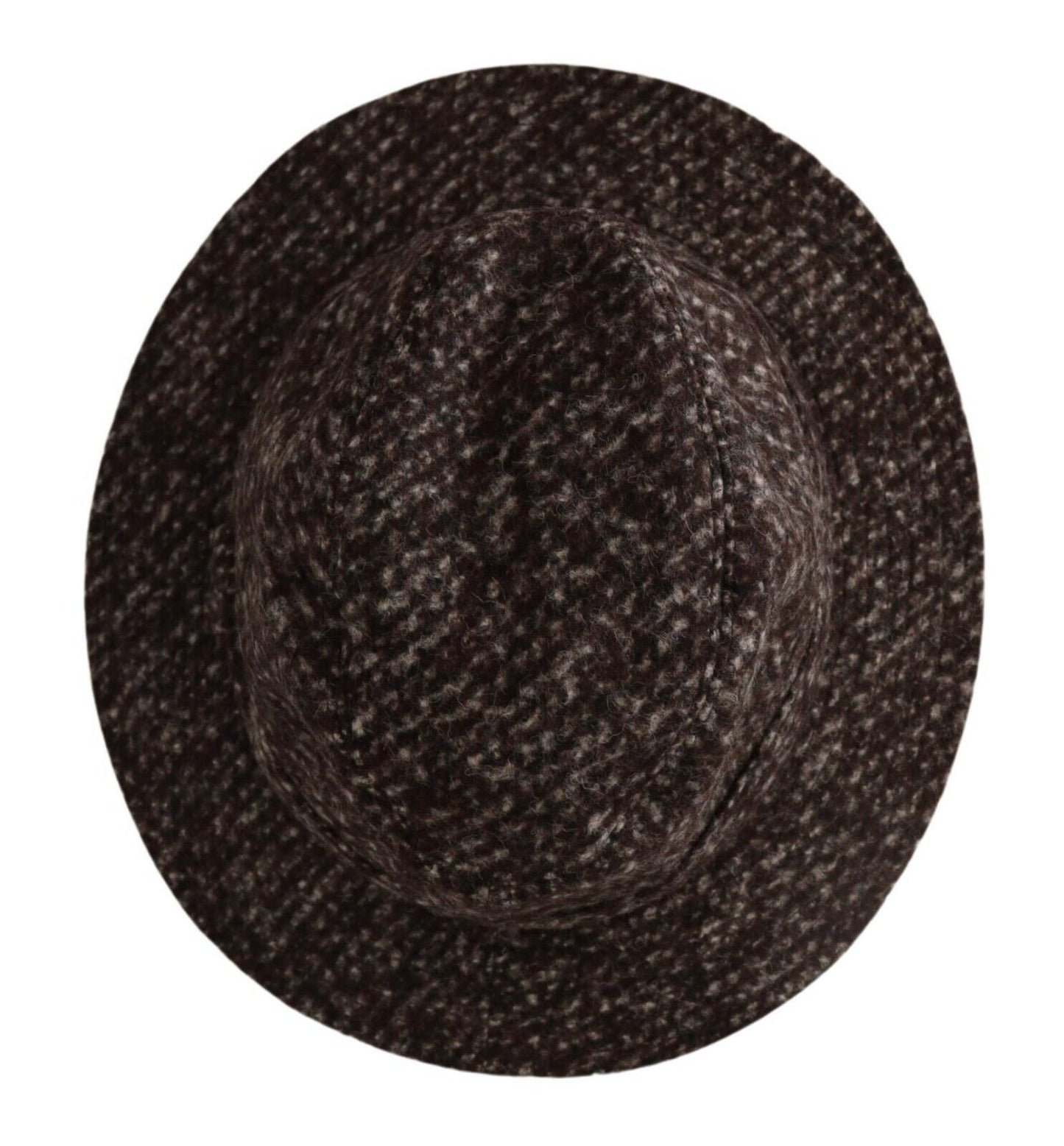 Chapeau en tweed texturé mélangé gris mélangé