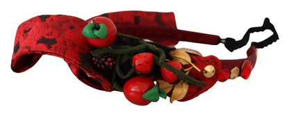 Rote Tiara, Beerenfrucht, Kristallschleife, Haar-Diadem-Stirnband