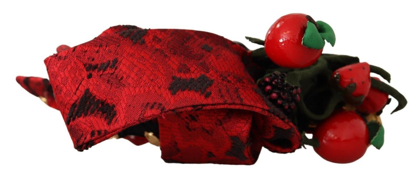 Rote Tiara, Beerenfrucht, Kristallschleife, Haar-Diadem-Stirnband