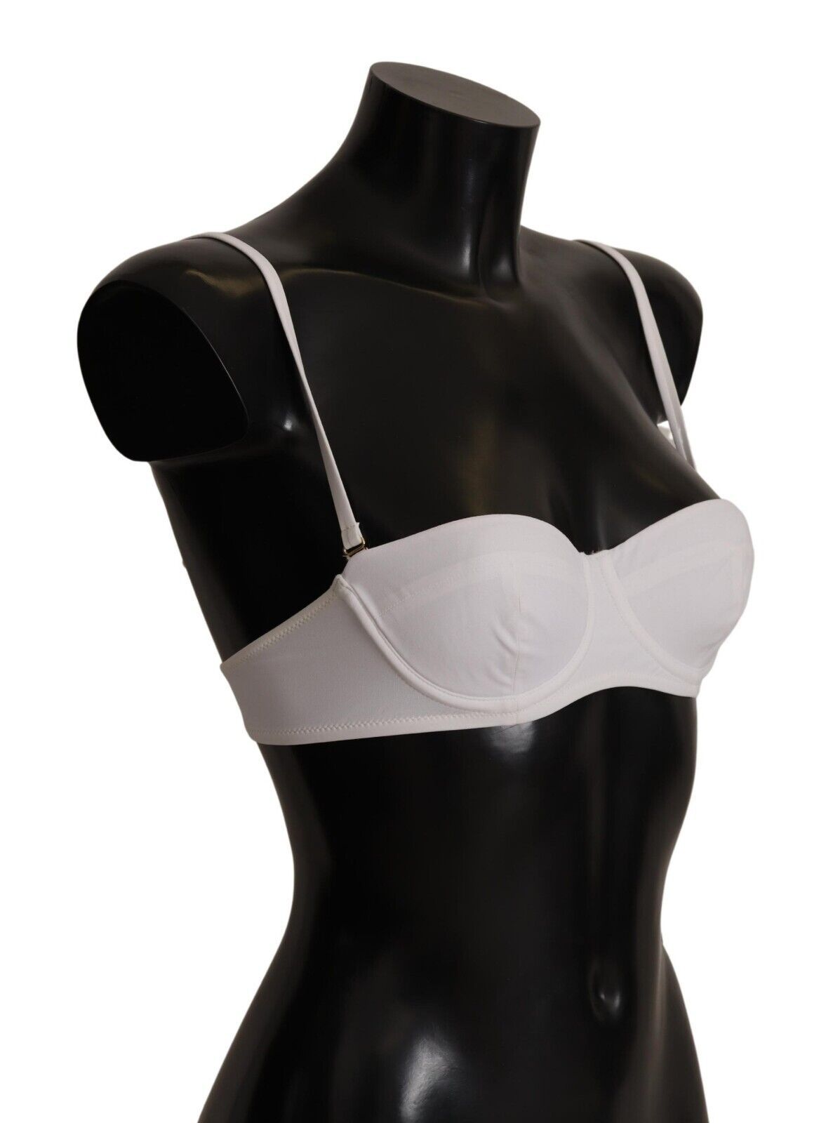 Intimo reggiseno a balconcino semi-imbottito in nylon bianco