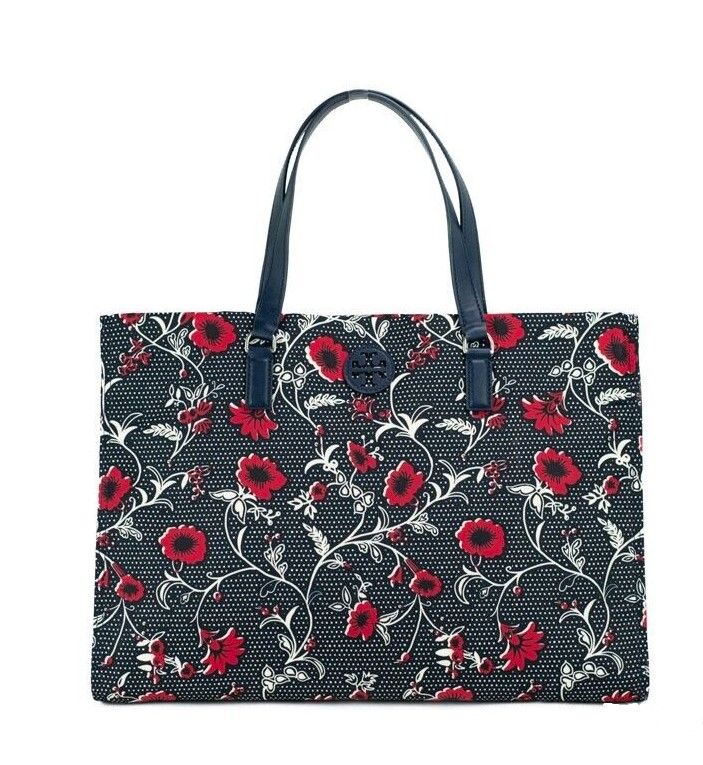 Borsa tote media a spalla con stampa batik retrò in nylon