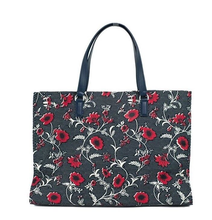 Borsa tote media a spalla con stampa batik retrò in nylon