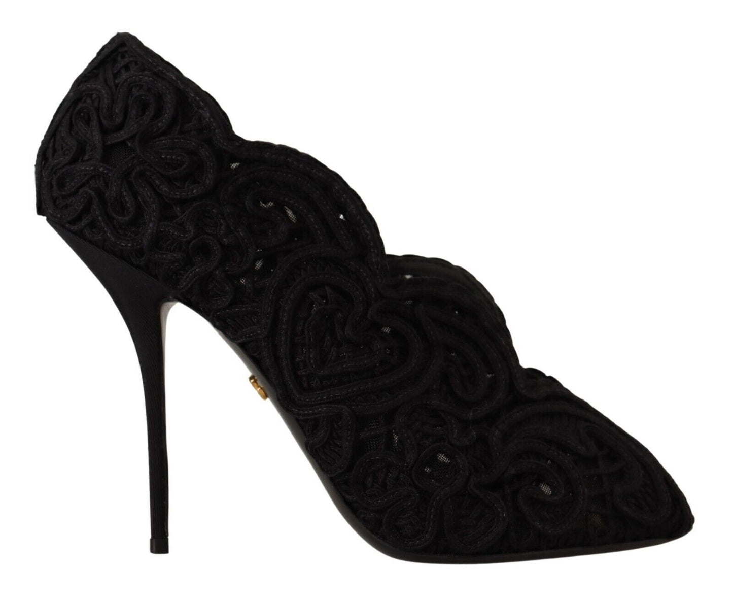 Dolce &amp; Gabbana Elegante schwarze Stilettos aus Spitze