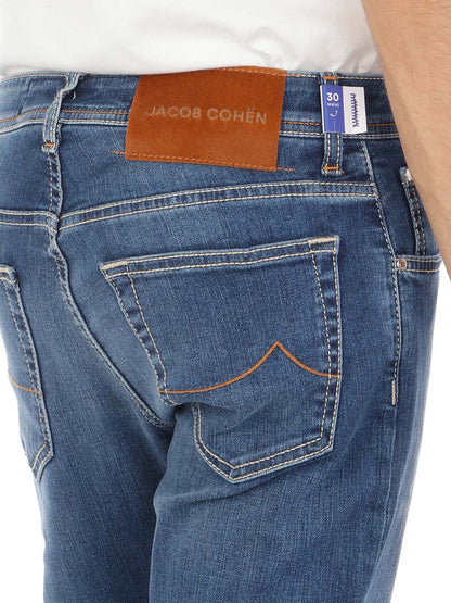 Jacob Cohen - Schmale Jeans für Herren in Blau aus Baumwolle