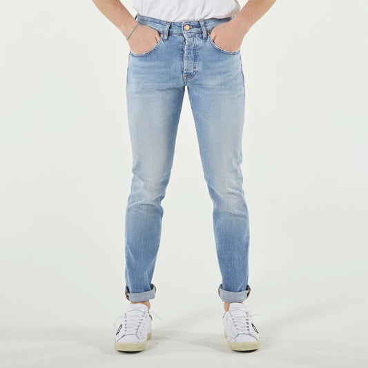 Hellblaue Jeans und Hose aus Baumwolle