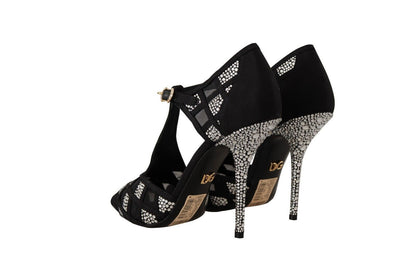 Dolce &amp; Gabbana Elegante Pumps aus Wildleder mit Kristallverzierung