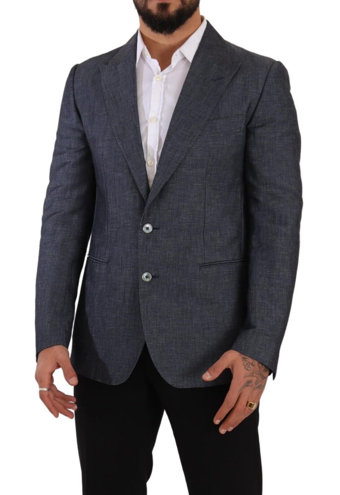 Giacca in Cotone Lino Blu Blazer TAORMINA