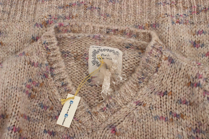 Pull surdimensionné en laine mélangée beige