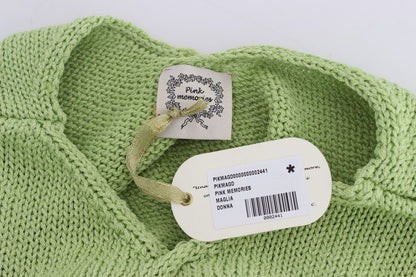 Grüner Strickpullover aus Baumwollmischung