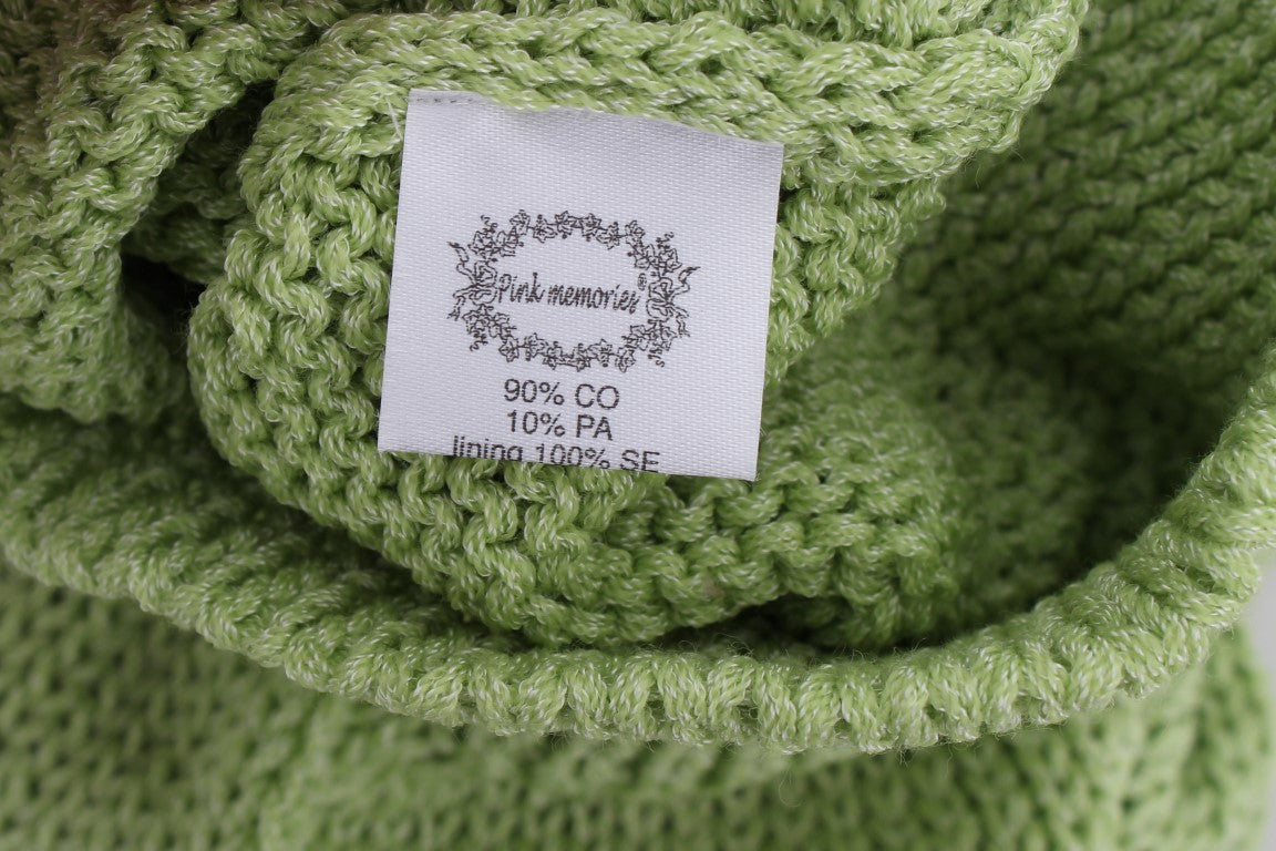 Grüner Strickpullover aus Baumwollmischung