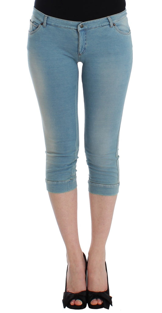 Jeans corti pantaloni Capri blu