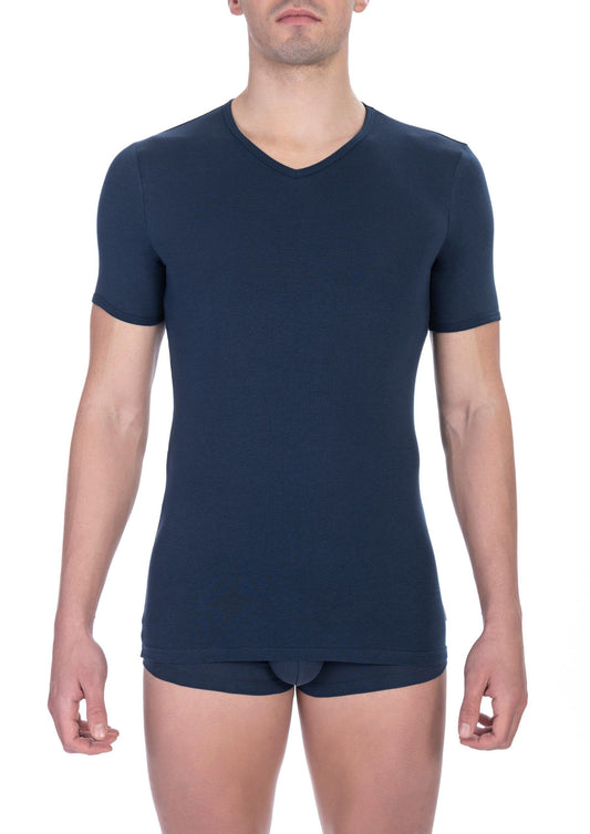 Bikkembergs – Blaues Baumwoll-T-Shirt für Herren