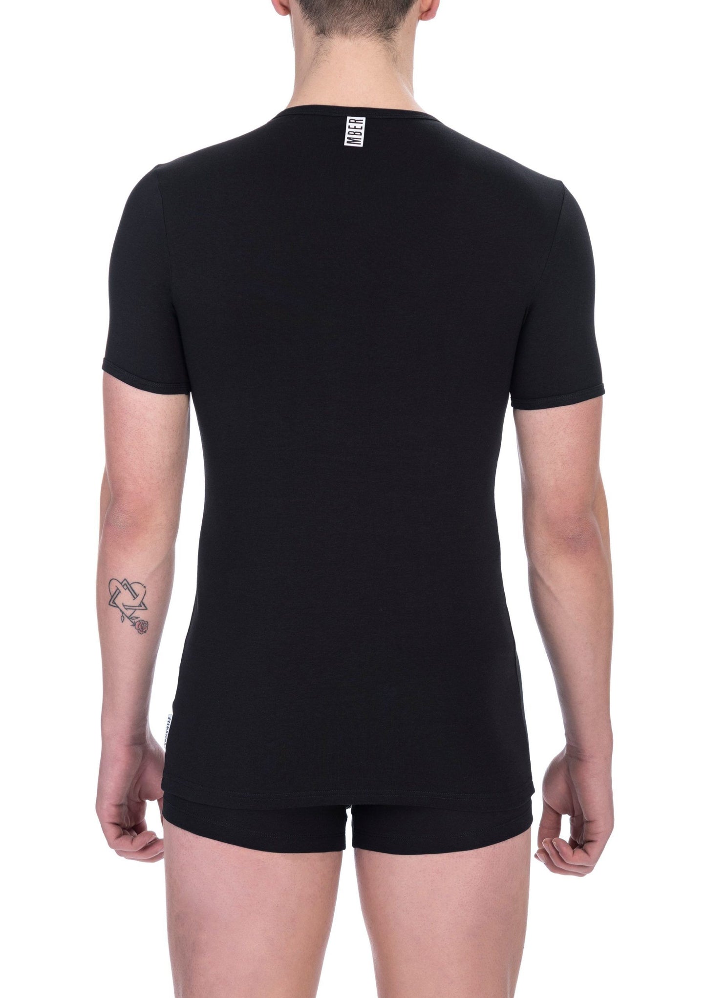 Bikkembergs Schwarzes Baumwoll-T-Shirt für Herren