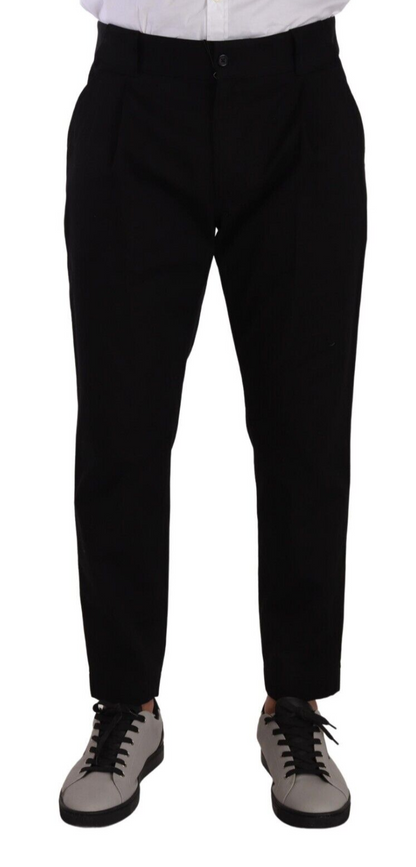 Schwarze Chino-Jeans aus Stretch-Baumwolle