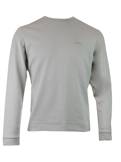 Beigefarbenes Baumwoll-Sweatshirt mit Rundhalsausschnitt