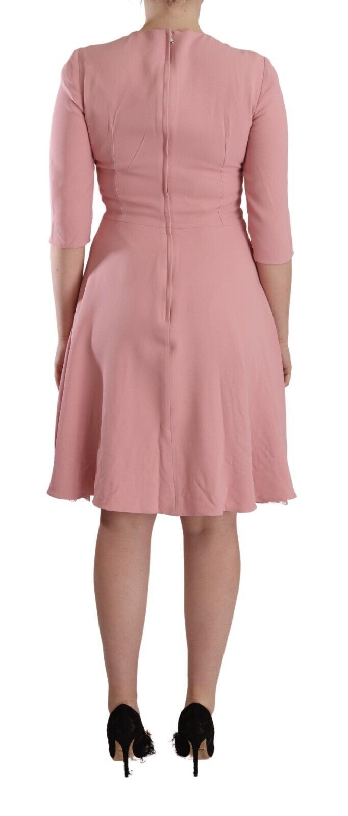 Dolce & Gabbana Elegant Pink A-Line Knee Length Dress