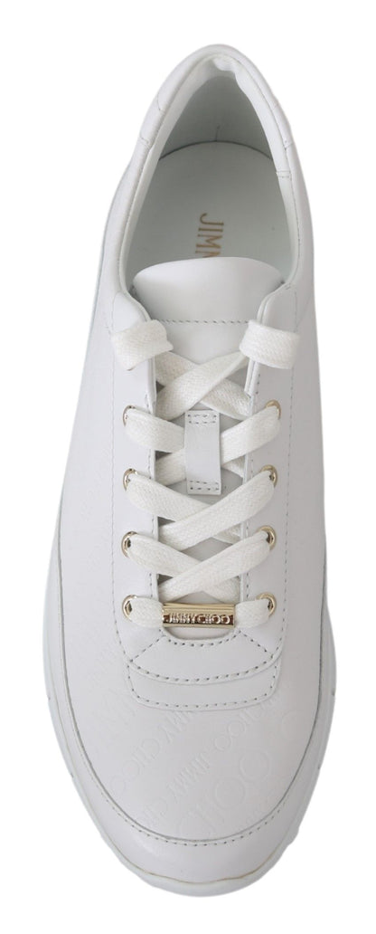 Baskets Monza en cuir blanc