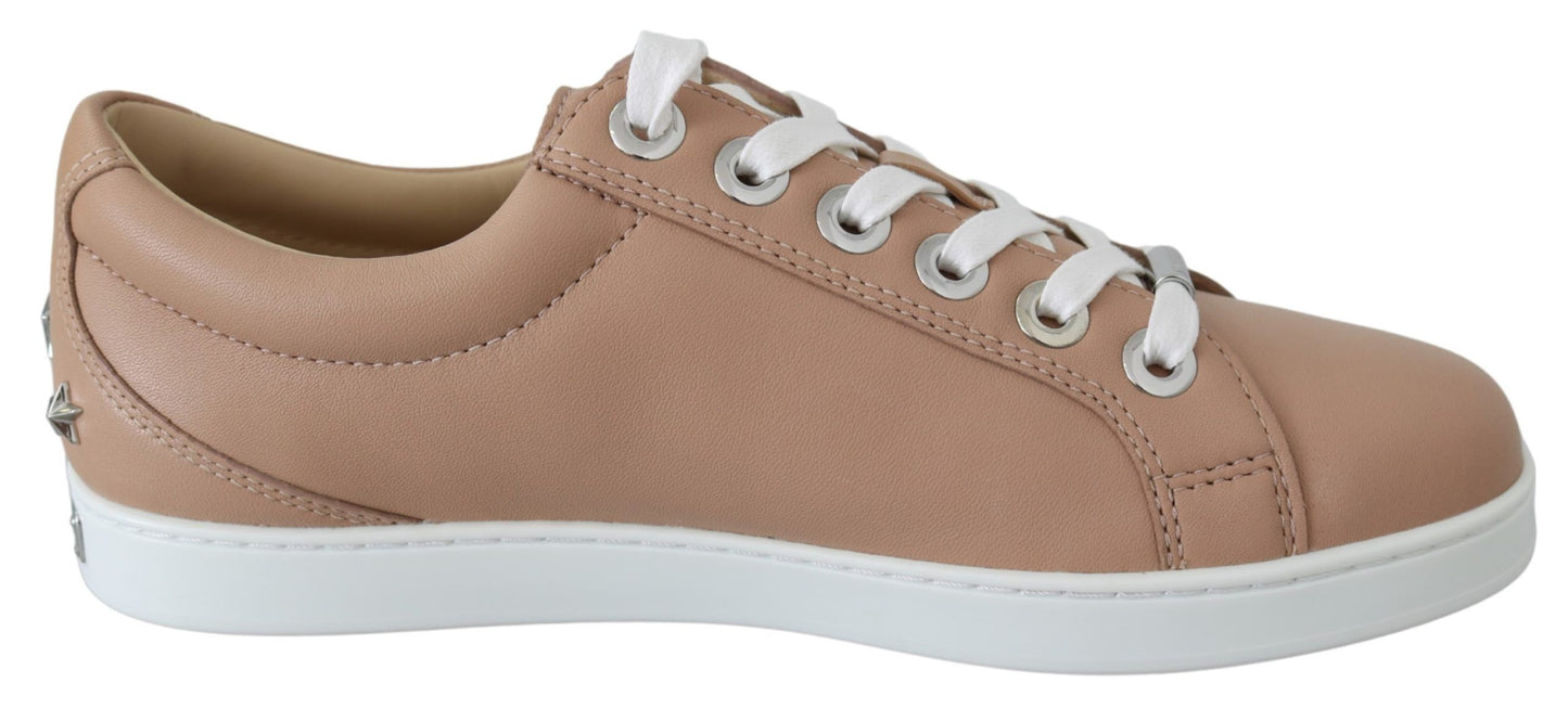 Sneakers in pelle rosa cipria