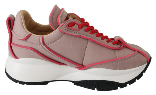 Ballettrosa und rote Raine-Sneaker