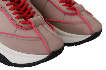 Ballettrosa und rote Raine-Sneaker