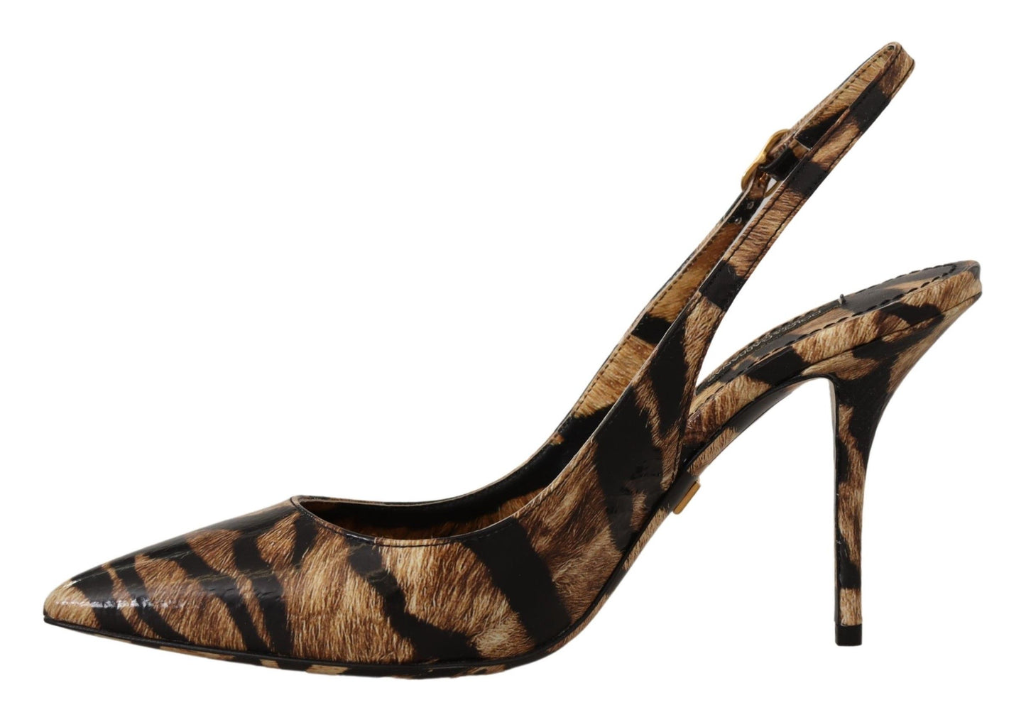 Dolce &amp; Gabbana – Pumps mit Slingback-Absatz und Tigermuster