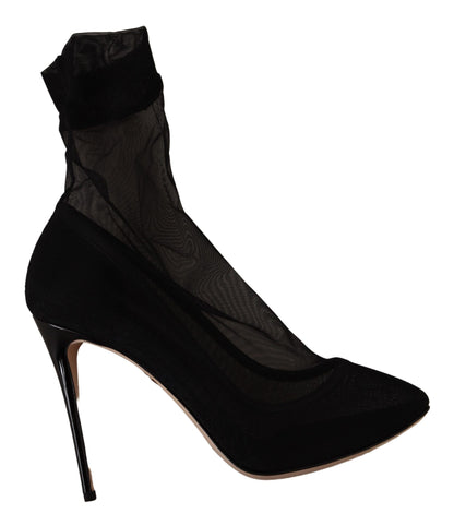 Dolce &amp; Gabbana Elegante Stretch-Sockenstiefel-Pumps