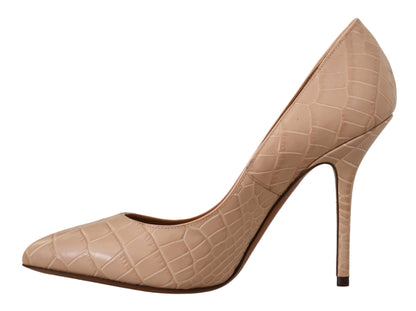 Scarpe décolleté con tacco Bellucci in pelle beige